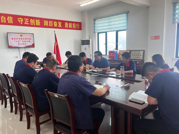 王伍升參加建材公司黨支部主題黨日活動 王伍升參加建材公司黨支部主題黨日活動